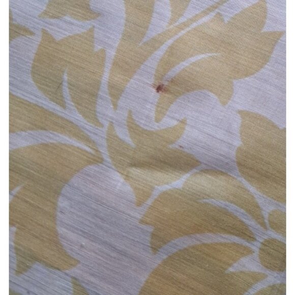 Vintage Organza Tablecloth XL Gold Floral Mid Century Banquet Party 100x63 - Picture 9 of 9